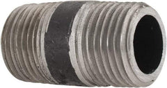 Made in USA - Schedule 80, 1/2" Diam x 1-1/2" Long Steel Black Pipe Nipple - Threaded - Strong Tooling