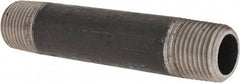 Made in USA - Schedule 80, 1/2" Diam x 4" Long Steel Black Pipe Nipple - Threaded - Strong Tooling