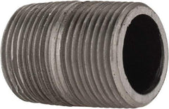 Made in USA - Schedule 80, 3/4" Diam x 1-3/8" Long Steel Black Pipe Nipple - Threaded - Strong Tooling