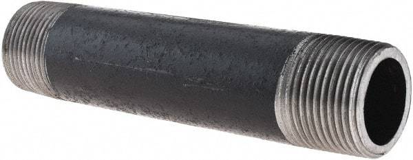 Made in USA - Schedule 80, 1" Diam x 5-1/2" Long Steel Black Pipe Nipple - Threaded - Strong Tooling