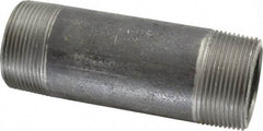 Made in USA - Schedule 80, 1-1/2" Diam x 5" Long Steel Black Pipe Nipple - Threaded - Strong Tooling