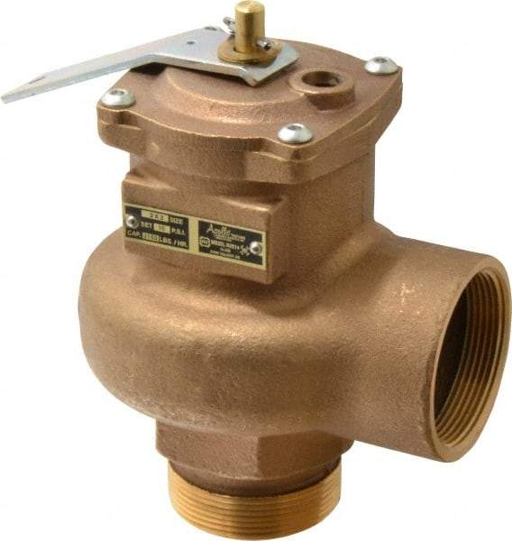 Conbraco - 2" Inlet, 2" Outlet, High Capacity Steam Relief Valve - 15 Max psi, Bronze, 3,150 Lb per Hour - Strong Tooling