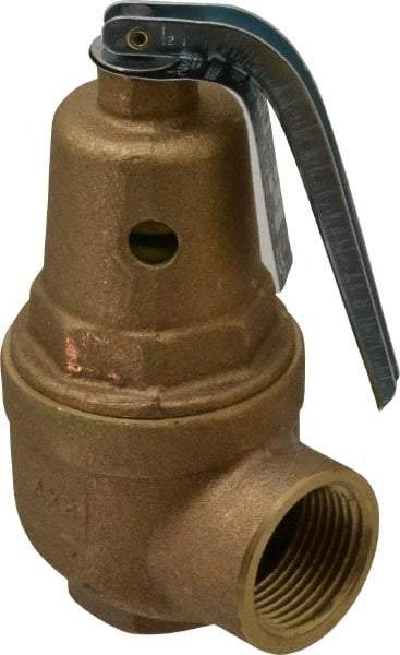 Conbraco - 3/4" Inlet, 1" Outlet, ASME Section IV Safety Relief Valve - 100 Max psi, Bronze, 2,536,000 BTUs - Strong Tooling