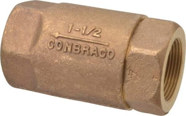 Conbraco - 1-1/2" Bronze Check Valve - Inline, FNPT x FNPT - Strong Tooling