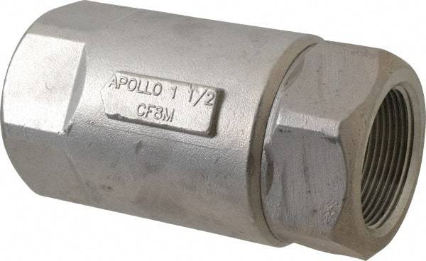 Conbraco - 1-1/2" Stainless Steel Check Valve - Inline, FNPT x FNPT - Strong Tooling