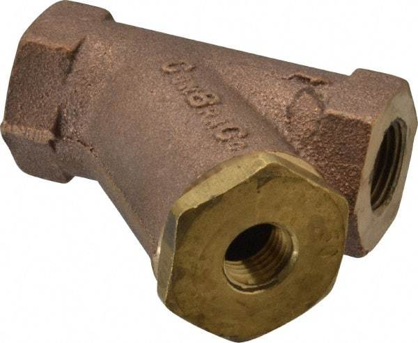 Conbraco - 3/8" Pipe, FNPT Ends, Cast Bronze Y-Strainer - 400 psi WOG Rating - Strong Tooling