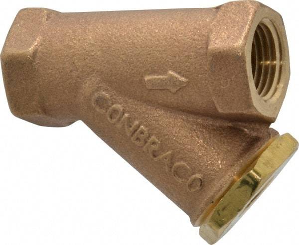 Conbraco - 1/2" Pipe, FNPT Ends, Cast Bronze Y-Strainer - 400 psi WOG Rating - Strong Tooling