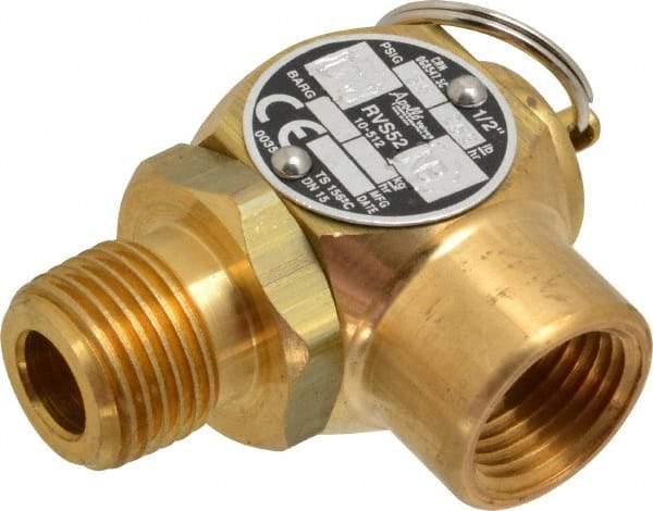 Conbraco - 1/2" Inlet, 1/2" Outlet, ASME Safety Relief Valve - 35 Max psi, Bronze, 275,000 BTUs - Strong Tooling