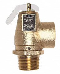 Conbraco - 3/4" Inlet, 3/4" Outlet, ASME Low Pressure Steam Heating Relief Valve - 10 Max psi, Bronze, 475 Lb per Hour - Strong Tooling