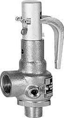 Conbraco - 3/4" Inlet, 1" Outlet, High Pressure Safety Relief Valve - 45 Max psi, Bronze, 597 Lb per Hour - Strong Tooling