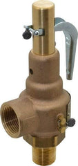 Conbraco - 3/4" Inlet, 1" Outlet, High Pressure Safety Relief Valve - 125 Max psi, Bronze, 1,402 Lb per Hour - Strong Tooling