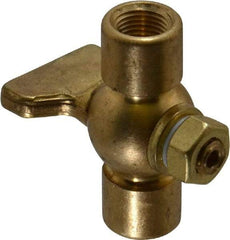 Conbraco - 1/8" Pipe, Tee Handle, FNPT x FNPT End Connection, Air Cock - 200 Max psi, Brass - Strong Tooling