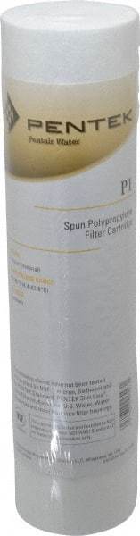 Pentair - 2-3/8" OD, 1µ, Polypropylene Spun Bonded Cartridge Filter - 9-7/8" Long, Reduces Sediments - Strong Tooling