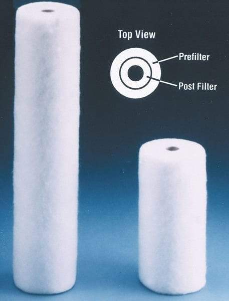 Value Collection - 4-5/16" OD, 1µ, Polypropylene Melt Blown-Thermal Bonded Cartridge Filter - 9-7/8" Long, Reduces Sediments - Strong Tooling