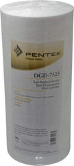 Pentair - 4-1/2" OD, 75/25µ, Polypropylene Dual Gradient Cartridge Filter - 9-3/4" Long, Reduces Sediments - Strong Tooling