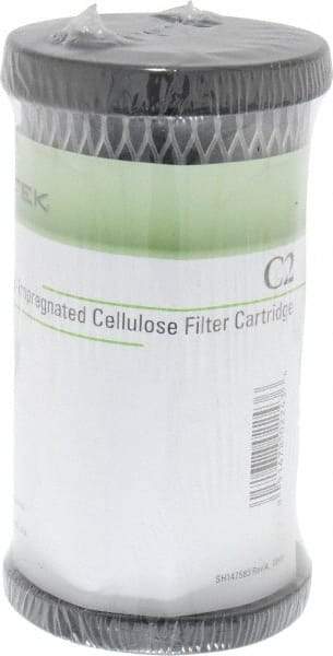 Pentair - 2-1/2" OD, 5µ, Carbon Impregnated Cellulose Pleated-Dual Purpose-Powder Activated Cartridge Filter - 4-7/8" Long, Reduces Tastes, Odors & Sediments - Strong Tooling