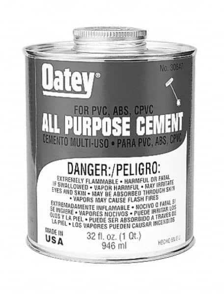 Oatey - 1 Gal All-Purpose Medium Bodied Cement - Clear, Use with ABS, PVC & CPVC up to 6" Diam - Strong Tooling