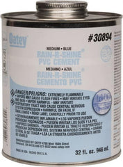 Oatey - 32 oz Medium Bodied Cement - Blue, Use with PVC up to 6" Diam - Strong Tooling