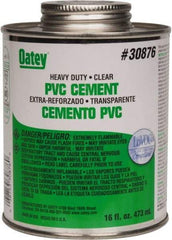 Oatey - 16 oz Heavy Duty Cement - Clear, Use with PVC up to 12" Diam - Strong Tooling