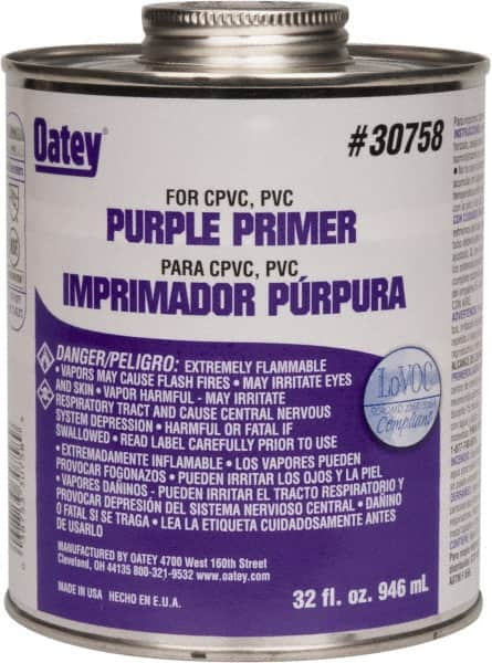 Oatey - 32 oz All Purpose Primer/Cleaner - Purple, Use with PVC & CPVC - Strong Tooling