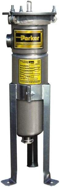 Parker - 2 Inch, Stainless Steel, Bag Filter Housing - FNPT End Connection, 160 GPM Max Flow - Strong Tooling