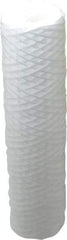 Parker - 2-1/2" OD, 50µ, Polypropylene Cotton String-Wound Cartridge Filter - 10" Long - Strong Tooling