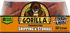 Gorilla Tape - 2-7/8" x 30 Yd Clear Acrylic Adhesive Packaging Tape - BOPP Film Backing, 3.4 mil Thick, 44 Lb Tensile Strength - Strong Tooling