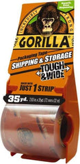 Gorilla Tape - 2-7/8" x 35 Yd Clear Acrylic Adhesive Packaging Tape - BOPP Film Backing, 3.4 mil Thick, 44 Lb Tensile Strength - Strong Tooling