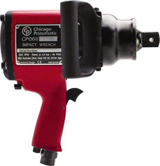 Chicago Pneumatic - 1" Drive, 3,500 RPM, 2,800 Ft/Lb Torque Impact Wrench - Pistol Grip Handle, 1,020 IPM, 48 CFM, 90 psi, 1/2" NPT Inlet - Strong Tooling