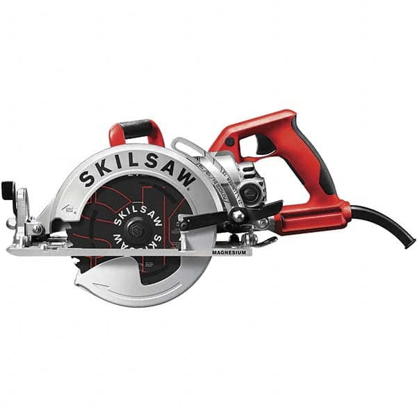 Skilsaw - 15 Amps, 7-1/4" Blade Diam, 5,300 RPM, Electric Circular Saw - 120 Volts, 8' Cord Length, 5/8" Arbor Hole, Left Blade - Strong Tooling