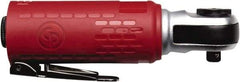 Chicago Pneumatic - 1/4" Drive, 270 RPM, 27 Ft/Lb Torque Ratchet Wrench - Inline Handle, 12 CFM, 90 psi, 1/4" NPT Inlet - Strong Tooling