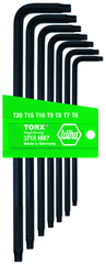 7 Piece - T6; T7; T8; T9; T10; T15; T20 MagicRing® Screw Holding - Torx Long Arm L-Key Set - Strong Tooling