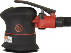 Chicago Pneumatic - 12,000 OPM, 16 CFM Air Consumption, 90 psi Air Pressure, Palm Air Orbital Sander - Round Pad, Hook & Loop Backing, 1/4" Inlet - Strong Tooling