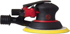 Chicago Pneumatic - 12,000 OPM, 16 CFM Air Consumption, 90 psi Air Pressure, Palm Air Orbital Sander - Round Pad, Hook & Loop Backing, 1/4" Inlet - Strong Tooling