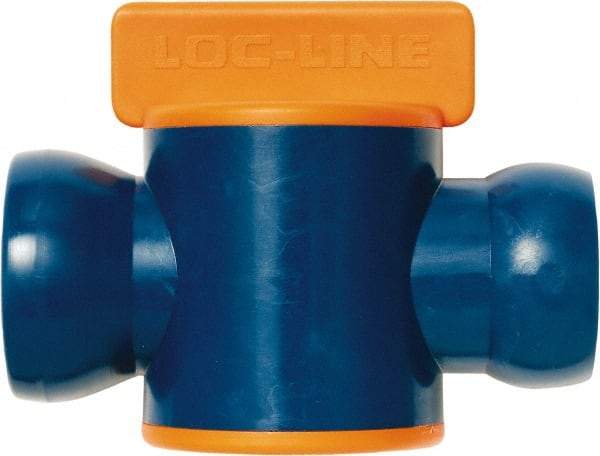 Loc-Line - 3/4" ID Coolant Hose In-Line Valve - Female to Ball Connection, Acetal Copolymer Body, Unthreaded, Use with Loc-Line Modular Hose Systems - Strong Tooling