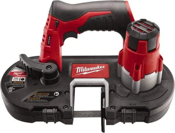 Milwaukee Tool - 12 Volt, 27-1/2" Blade, 280 SFPM Cordless Portable Bandsaw - 1-5/8" (Round) & 1-5/8 x 1-5/8" (Rectangle) Cutting Capacity, Battery Not Included - Strong Tooling