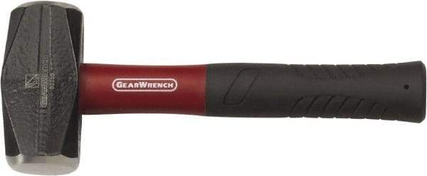 GearWrench - 3 Lb Head Drilling Hammer - 10-1/2" OAL, Fiberglass Handle with Grip, 1.38" Face Diam - Strong Tooling