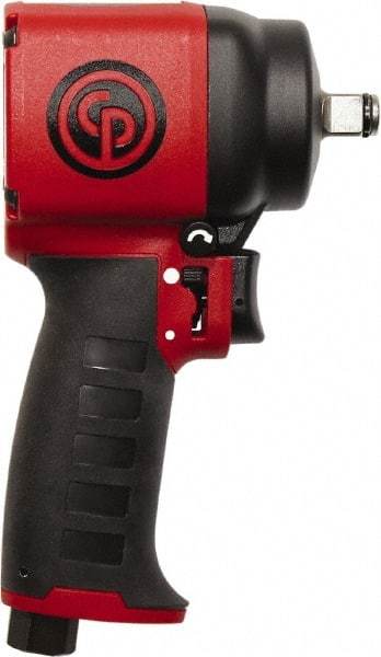 Chicago Pneumatic - 1/2" Drive, 9,400 RPM, 450 Ft/Lb Torque Impact Wrench - Pistol Grip Handle, 22 CFM, 1/4" Inlet - Strong Tooling