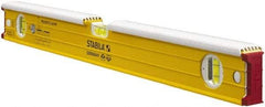 Stabila - 24" Long 3 Vial Spirit Level - Aluminum, Yellow, 2 Plumb & 1 Level Vials - Strong Tooling