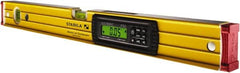 Stabila - Magnetic 24" Long 3 Vial Box Beam Level - Aluminum, Yellow, 1 Plumb & 1 Level Vial - Strong Tooling