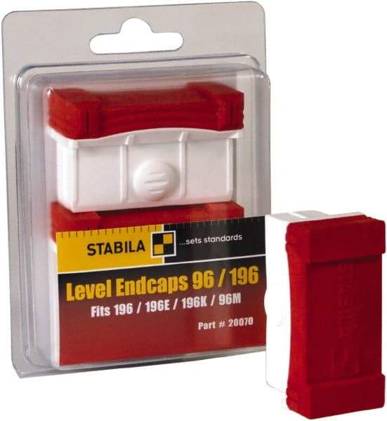 Stabila - Level Replacement End Cap Mount - White, Use with 196, 196M, 196E & 196K Series Levels - Strong Tooling