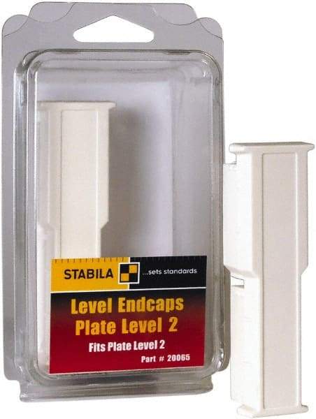 Stabila - Level Replacement End Cap Mount - White, Use with 106T & 106TM Series Levels - Strong Tooling