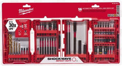 Milwaukee Tool - 56 Piece, Drill & Drive Set - 1/16 to 1/4" Hex, Multi-Purpose Tool Kit Kit, 1/4" Drive, Phillips, Torx, Magnetic Bit Holder, 1/4" Drive Bits Point - Strong Tooling