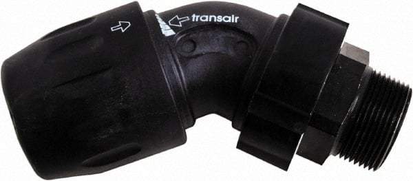 Transair - 1-1/2" ID, 40mm OD, 45° Male Elbow - Plastic, 232 Max psi, 2 Male NPT - Strong Tooling