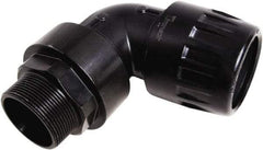 Transair - 1/2" ID, 16.5mm OD, 90° Male Elbow - Plastic, 232 Max psi, 1/4 Male NPT - Strong Tooling