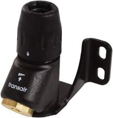 Transair - 1/2" ID, 16.5mm OD, 45° One Port Wall Bracket - Plastic, 232 Max psi, 1/2 & 1/4 Female NPT, 3-5/16" Long - Strong Tooling