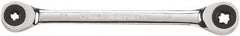 GearWrench - E6 x E8 12 Point Ratcheting Box Wrench - Double End, Chrome Vanadium Steel, Polished Finish - Strong Tooling