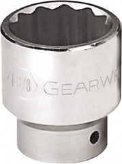 GearWrench - 2-3/8", 3/4" Drive, Standard Hand Socket - 12 Points, 3-1/16" OAL, Alloy Steel, Chrome Finish - Strong Tooling