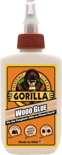 Gorilla Glue - 4 oz Bottle Natural Wood Glue - 3 to 4 hr Working Time, 24 hr Full Cure Time, Bonds to Cork Board & Wood - Strong Tooling