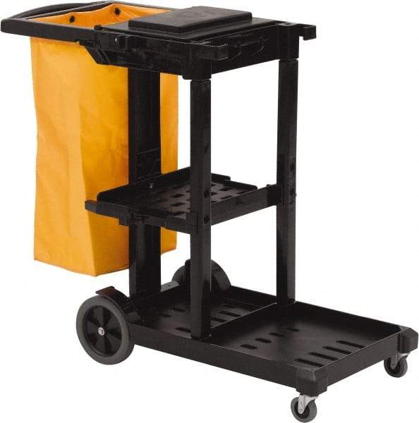 O-Cedar - 100 Qt Plastic Janitor Cart - 18-1/4" Width - Strong Tooling